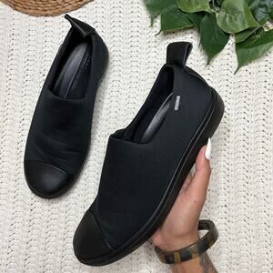 GORE-TEX ECCO|woman’s black soft 7 wedge slip-on shoes